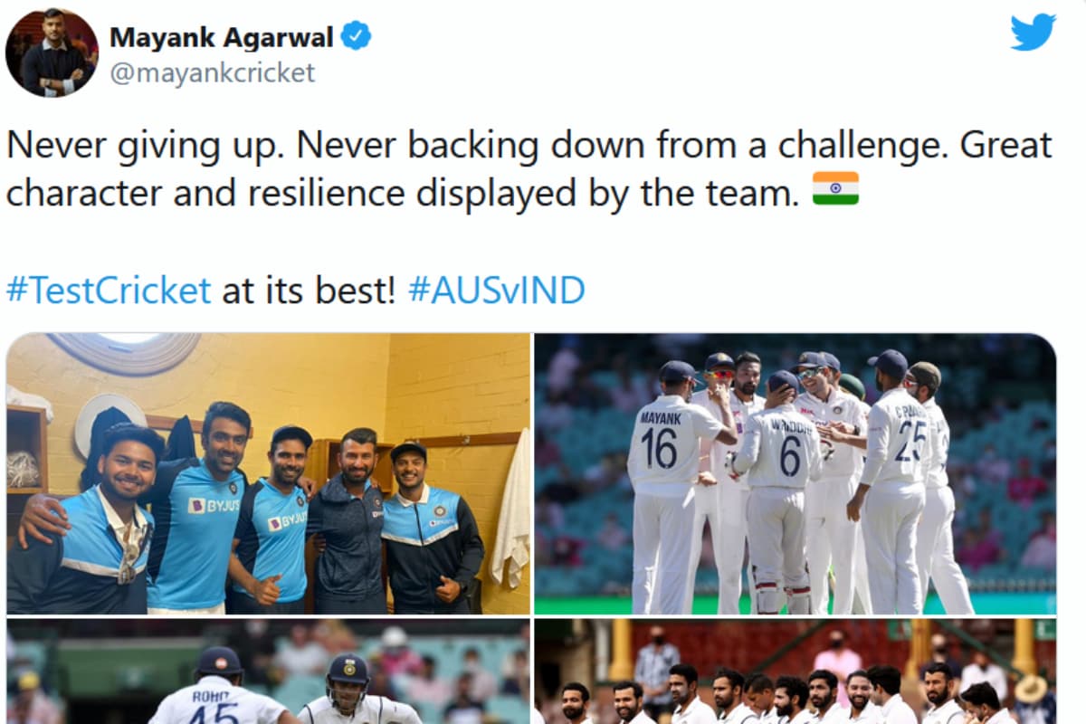 India vs Australia: Players, Ex-Cricketers Hail 'Resilient' Team India on Twitter