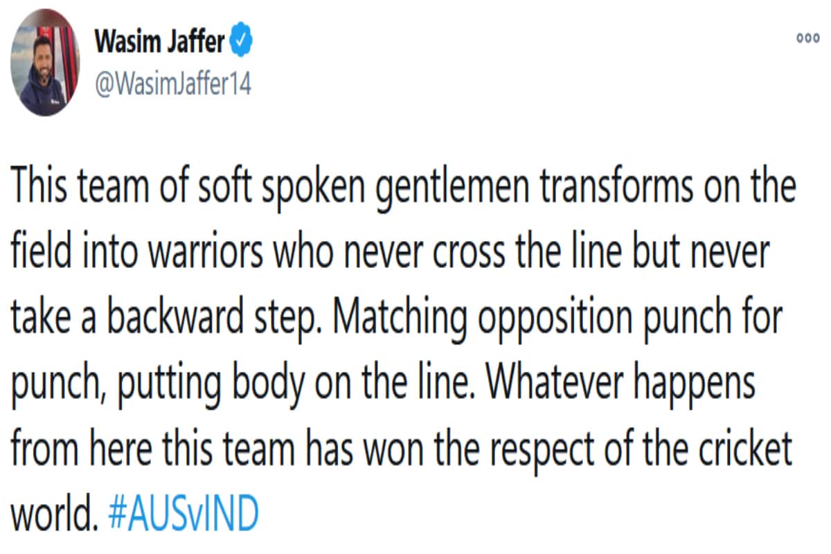 Wasim Jaffer Hails Team India for Being ‘Warriors’ who Match Opposition ‘Punch for Punch'