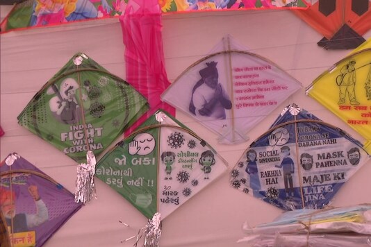 With Uttarayan festival around the corner, markets in Rajkot decked up with a variety of kites including COVID-19 themed kites and those carrying images of PM Narendra Modi, and cricketers and actors. With Uttarayan festival around the corner, markets in Rajkot decked up with a variety of kites including COVID-19 themed kites and those carrying images of PM Narendra Modi, and cricketers and actors.