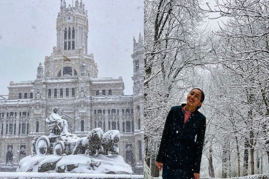 . Temperatures in Madrid have been reported to hit minus eight degree celsius due to the storm. (Photo:Twitter) . Temperatures in Madrid have been reported to hit minus eight degree celsius due to the storm. (Photo:Twitter)