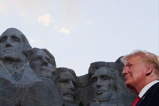U.S. President Donald Trump is seen in front of Mt. Rushmore. (Reuters/only for representation)