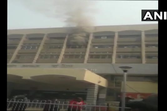 The fire broke out in a room used by the nursing staff in the OPD block situated on the fourth floor of the hospital. The fire broke out in a room used by the nursing staff in the OPD block situated on the fourth floor of the hospital.