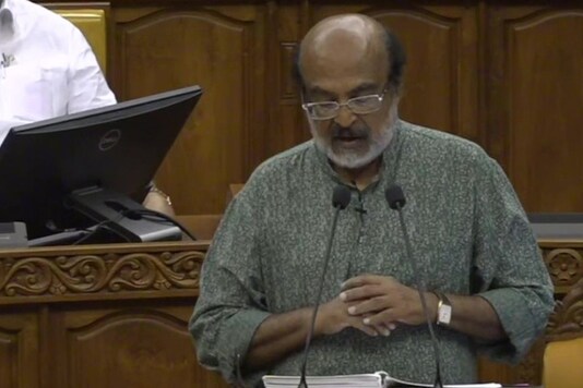 Kerala Finance Minister TM Thomas Isaac presents the budget. (ANI photo) Kerala Finance Minister TM Thomas Isaac presents the budget. (ANI photo)