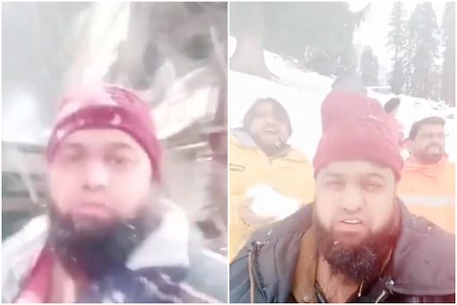This man's reaction to snow is priceless | Image credit: Twitter