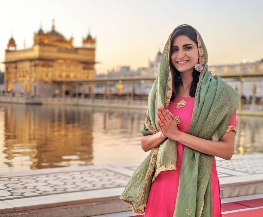  Aahana shared this photo from her visit to Golden Temple. (Image: Instagram)