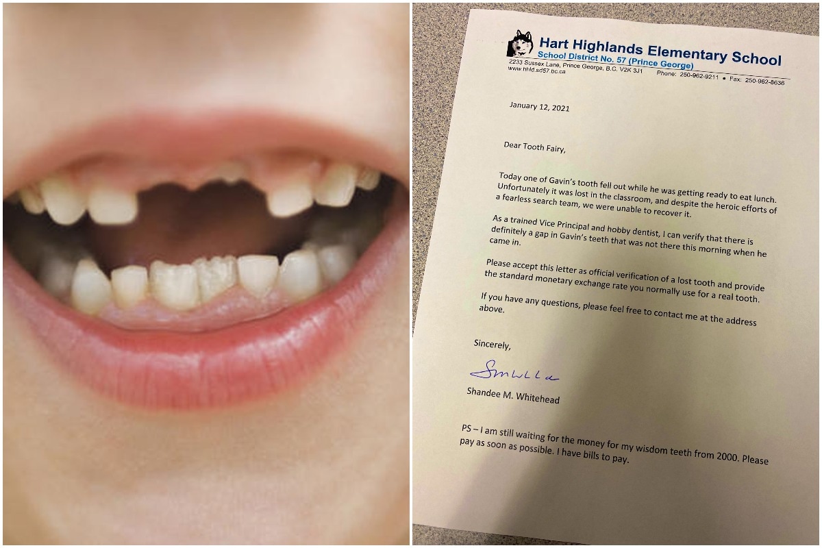 Canadian Vice Principal Wins Hearts For Writing Letter To Tooth Fairy After Kid Loses Tooth In School