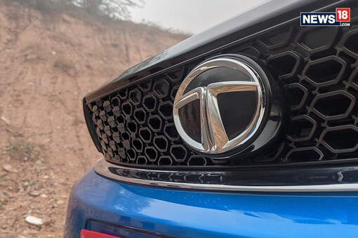 The logo of Tata Motors as seen on the Tata Altroz iTurbo. Image used for representation, (Photo: Manav Sinha/News18.com)