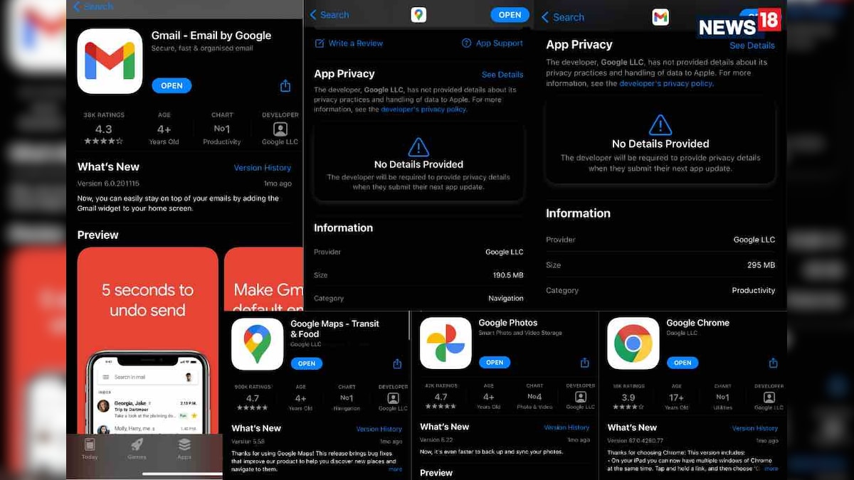 Google Has Still Not Updated Popular Apps For iPhone And Apple App Store Privacy Labels Remain Empty