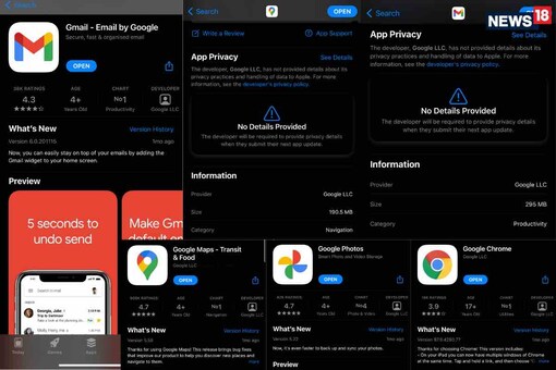 Google Has Still Not Updated Popular Apps For iPhone And Apple App Store Privacy Labels Remain Empty