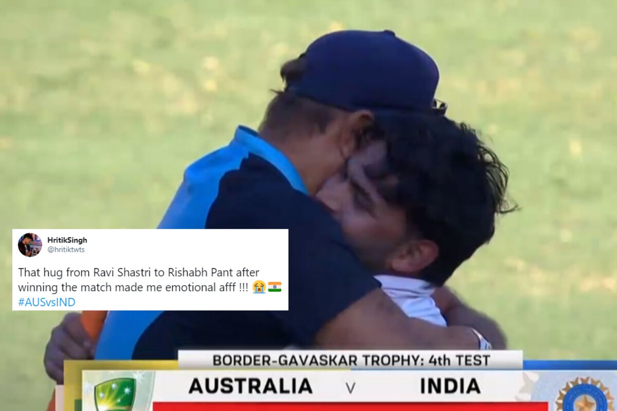Rishabh Pant Receiving a Warm Hug from Ravi Shastri after Gabba Heroics Makes Fans Emotional