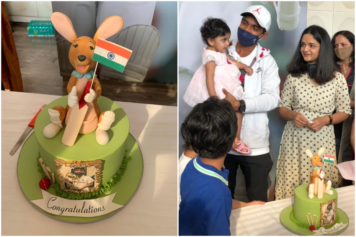 Ajinkya Rahane Gets Grand Welcome With a Kangaroo Cake After Clinching Border-Gavaskar Trophy