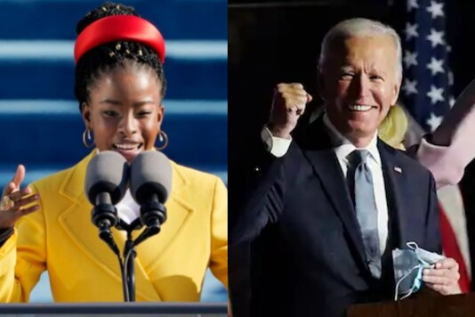 Amanda Gorman, Joe Biden / News18. 
