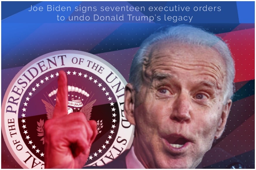 Joe Bidens 1st Day In Office Signs Stack Of Orders Reversing Trumps