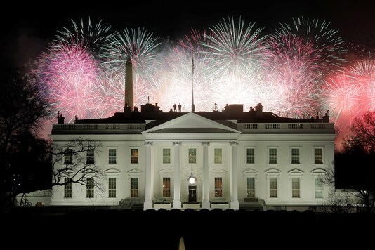 Fireworks are seen above the White House after the inauguration of Joe Biden as the 46th President of the United States in Washington.

REUTERS/Andrew Kelly