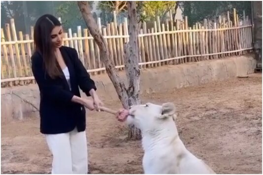 Mouni Roy at zoo