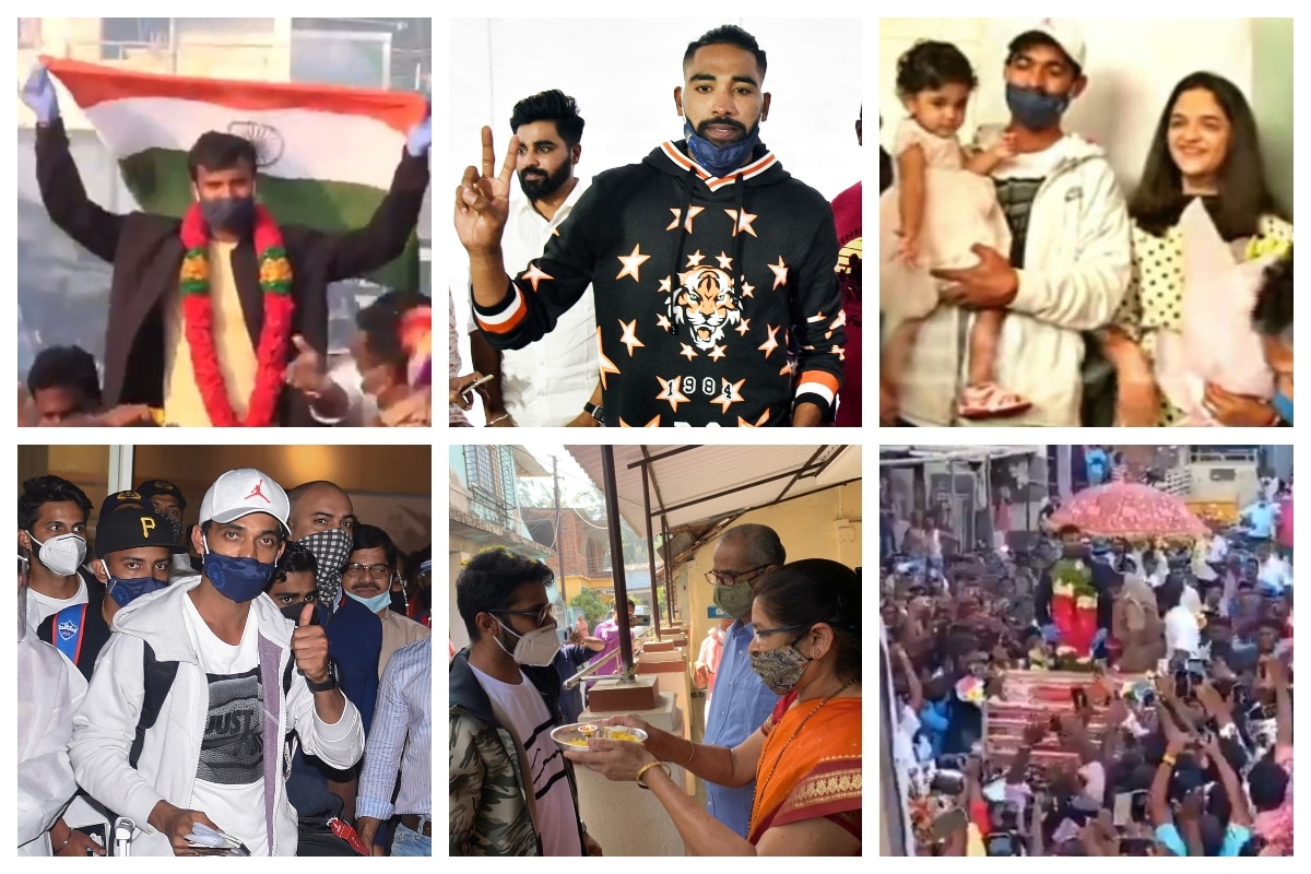 IN PICS: Hero's Welcome For Indian Players After Historic Series Win Against Australia