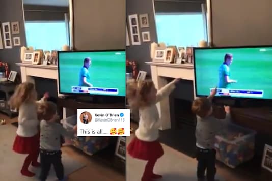 WATCH: Irish Cricketer Kevin O'Brien's Adorable Kids Watching their Dad on TV is Too Pure