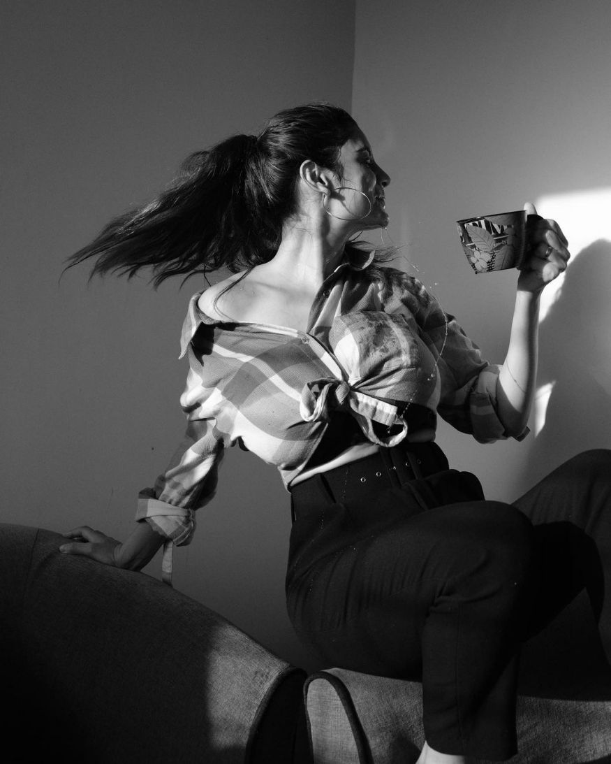 A candid picture from her photoshoot. (Image: Instagram) A candid picture from her photoshoot. (Image: Instagram)