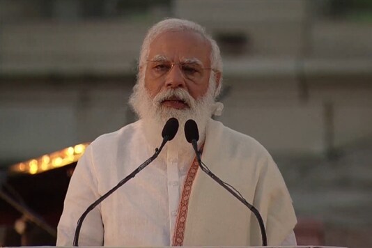 Prime Minister Narendra Modi at Victoria Memorial in Kolkata. (Image: BJP twitter)