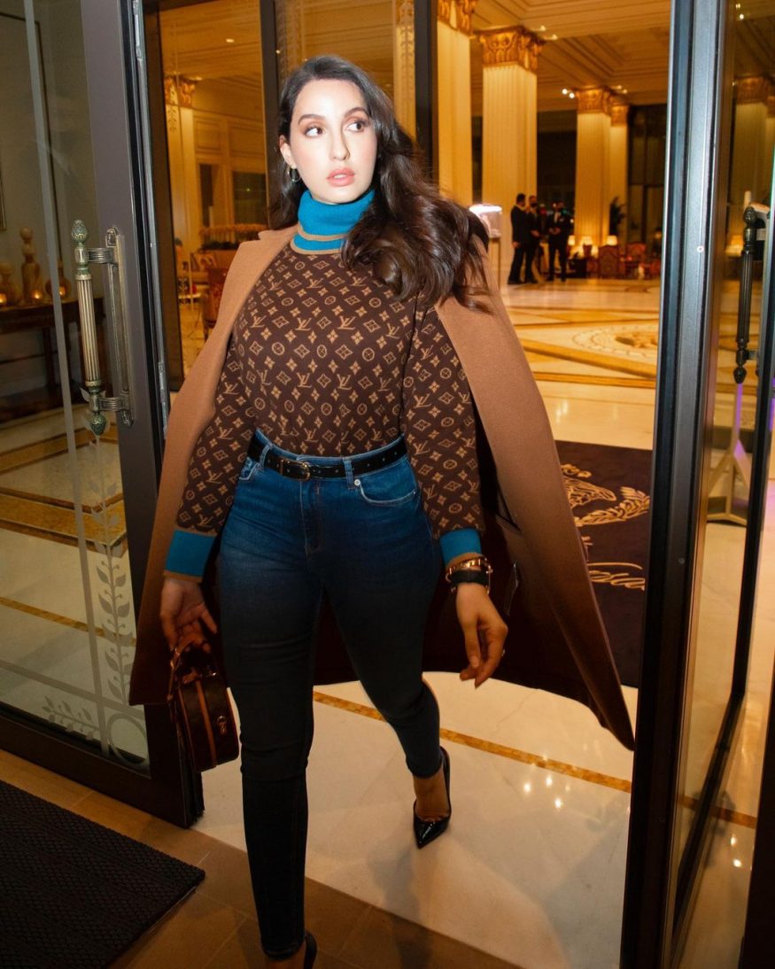 Nora Fatehi Turn Heads In Casual Yet Chic Style Outfit Teamed Up With A Louis  Vuitton Bag