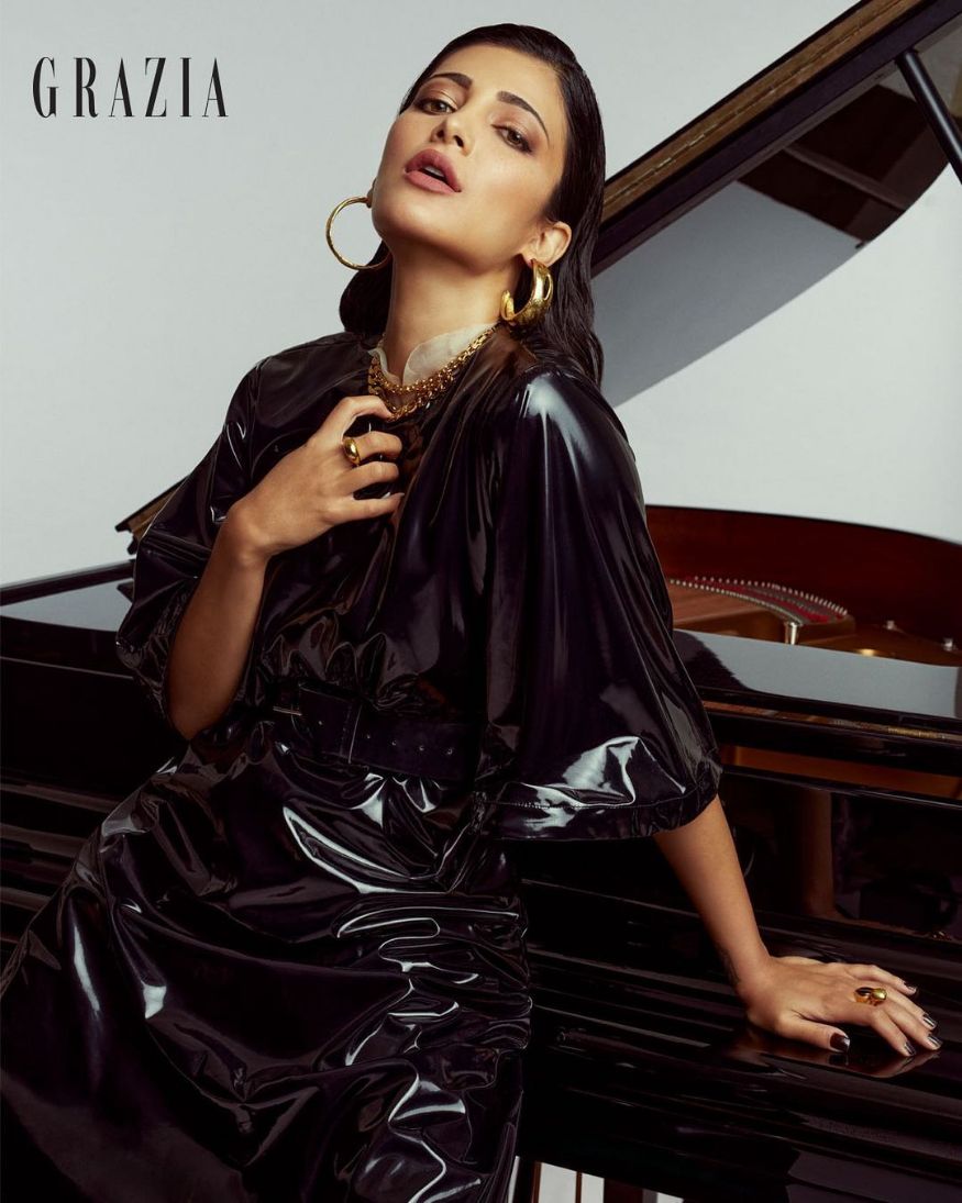 Earlier, Shruti had shared her photoshoot pictures from a magazine where she is seen in different avatar. (Image: Viral Bhayani) Earlier, Shruti had shared her photoshoot pictures from a magazine where she is seen in different avatar. (Image: Viral Bhayani)