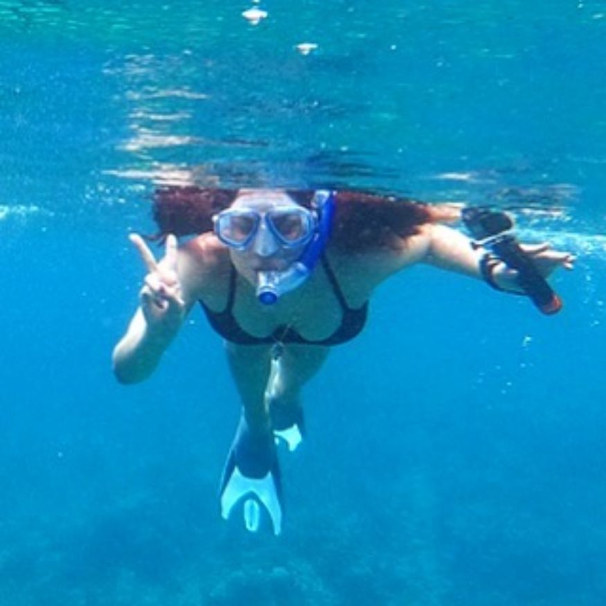 Bikini-clad Elli enjoying snorkelling. (Image: Instagram) Bikini-clad Elli enjoying snorkelling. (Image: Instagram)