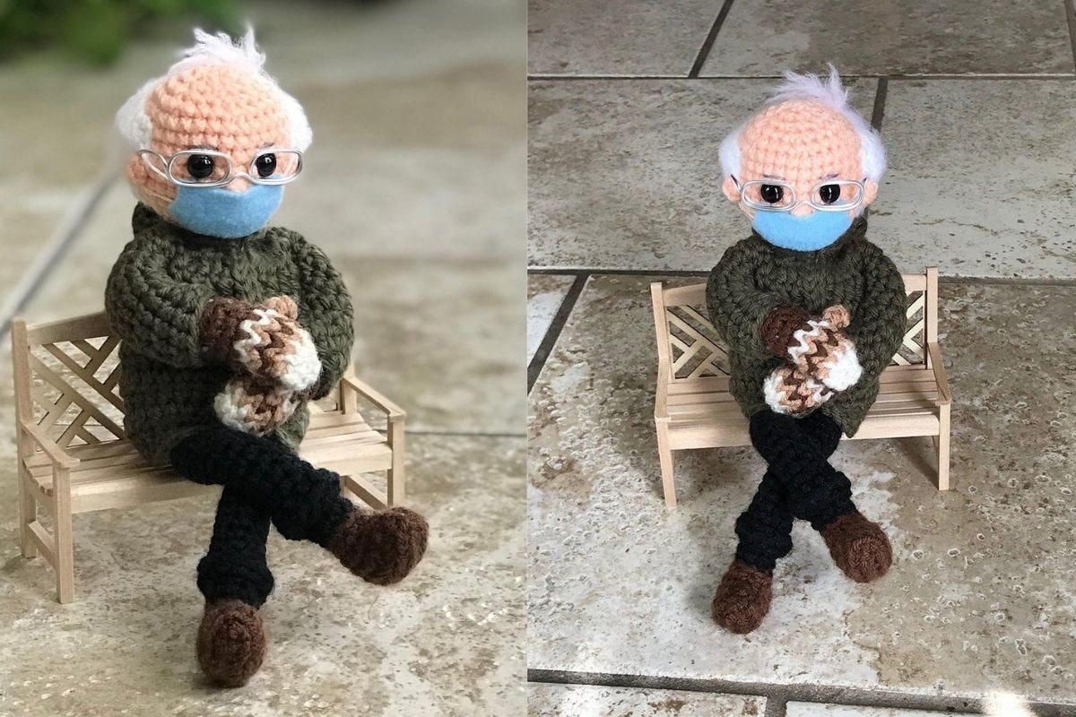 Bernie Sanders’ Viral Meme Turned into a Cute Doll Fetches ,000 in Online Auction for Charity