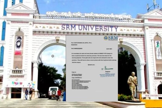 The fake letter being circulated from SRM.
