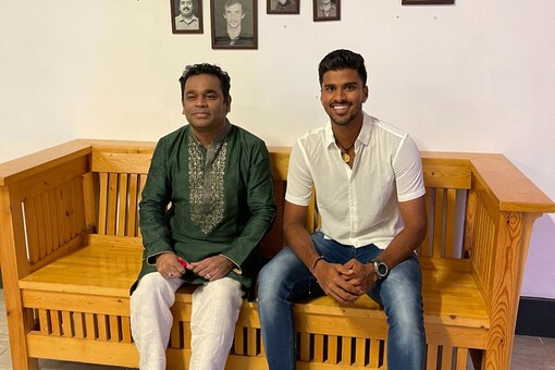 A Beaming Washington Sundar Shares Photos of His Meeting with AR Rahman
