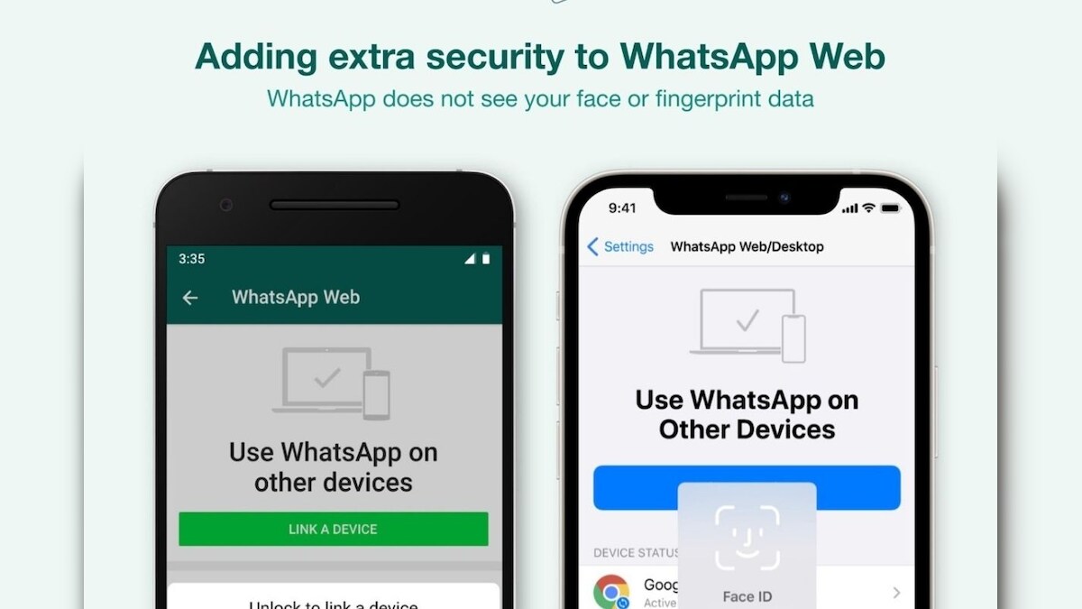 WhatsApp Adds Fingerprint, Face Unlock Security Layer for Linking WhatsApp Web, Desktop App