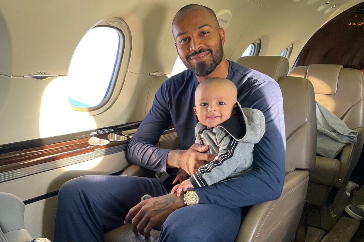 Hardik Pandya Shares Adorable Picture of Son Agastya’s First Flight