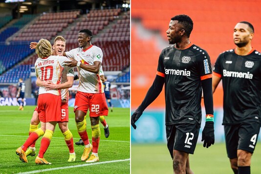 RB Leipzig (L) and Bayer Leverkusen. (Photo Credit: Leipzig Twitter and Leverkusen Instagram)
