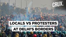 Police Lathicharge To Break Up Clash Between Locals And Protesting Farmers