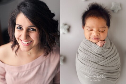 A newborn baby photographed by Amrita Samant, who runs 'Mommy Shots by Amrita'
