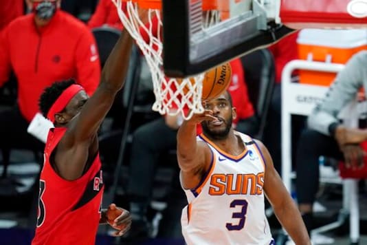 Suns Drain 21 3-pointers, Beat Raptors 123-115 Suns Drain 21 3-pointers, Beat Raptors 123-115