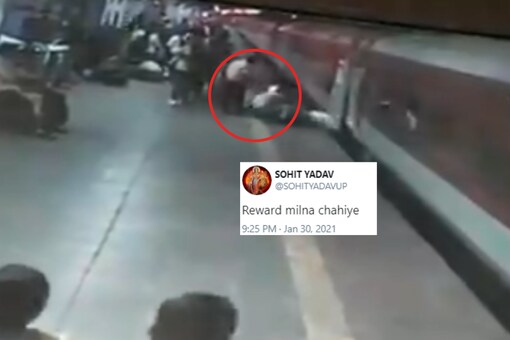 Screenshot from video tweeted by @RPF_INDIA.