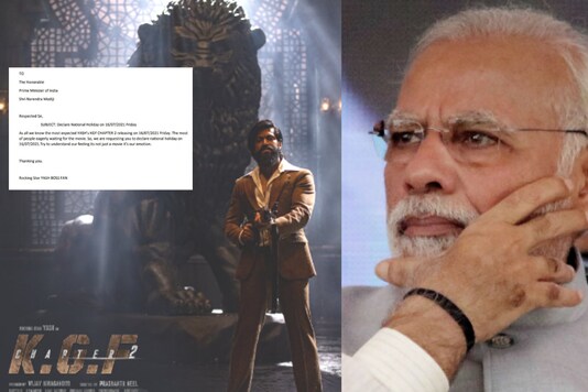 Poster tweeted by Yash / File photo of PM Modi. 