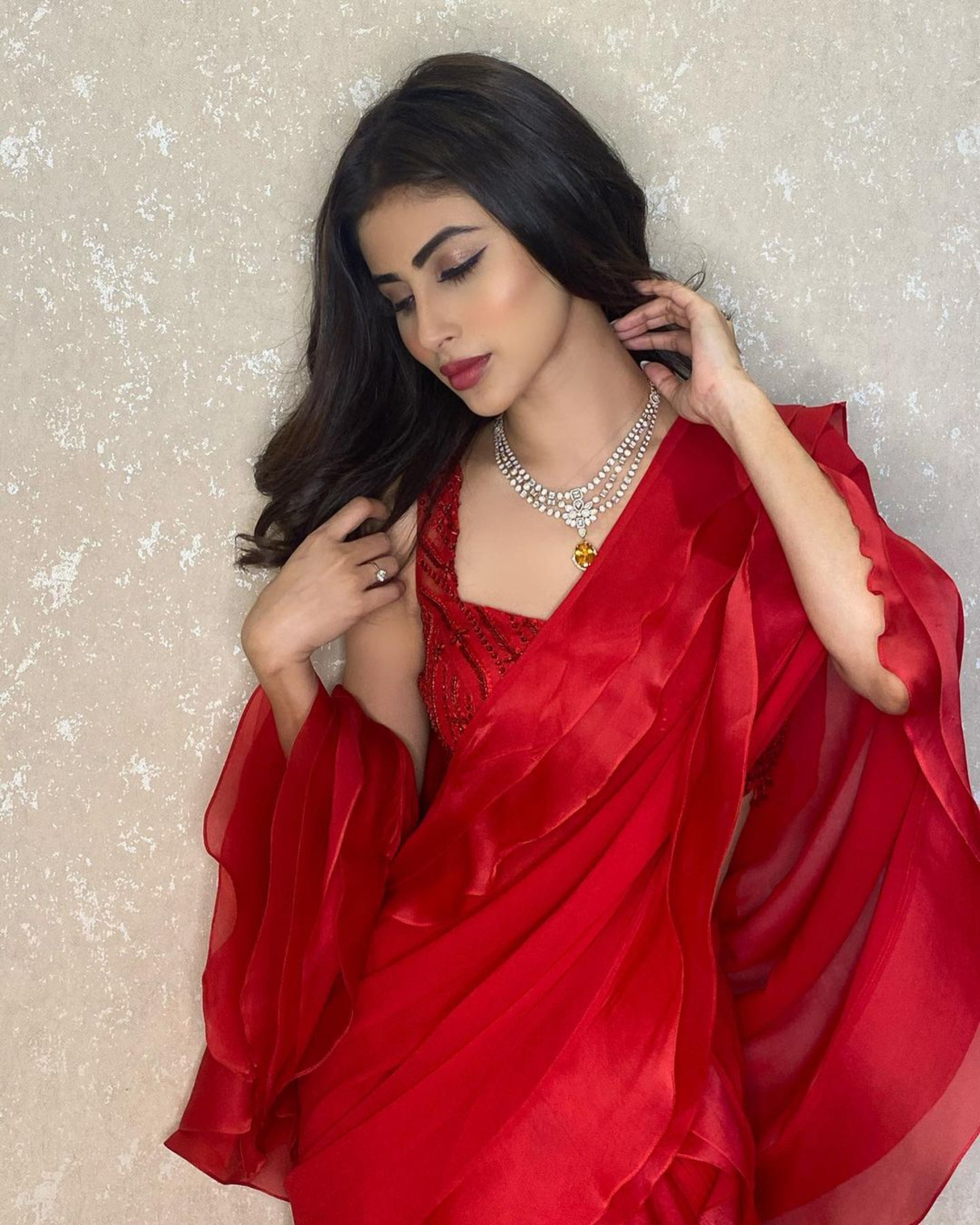 mouni roy manish malhotra saree
