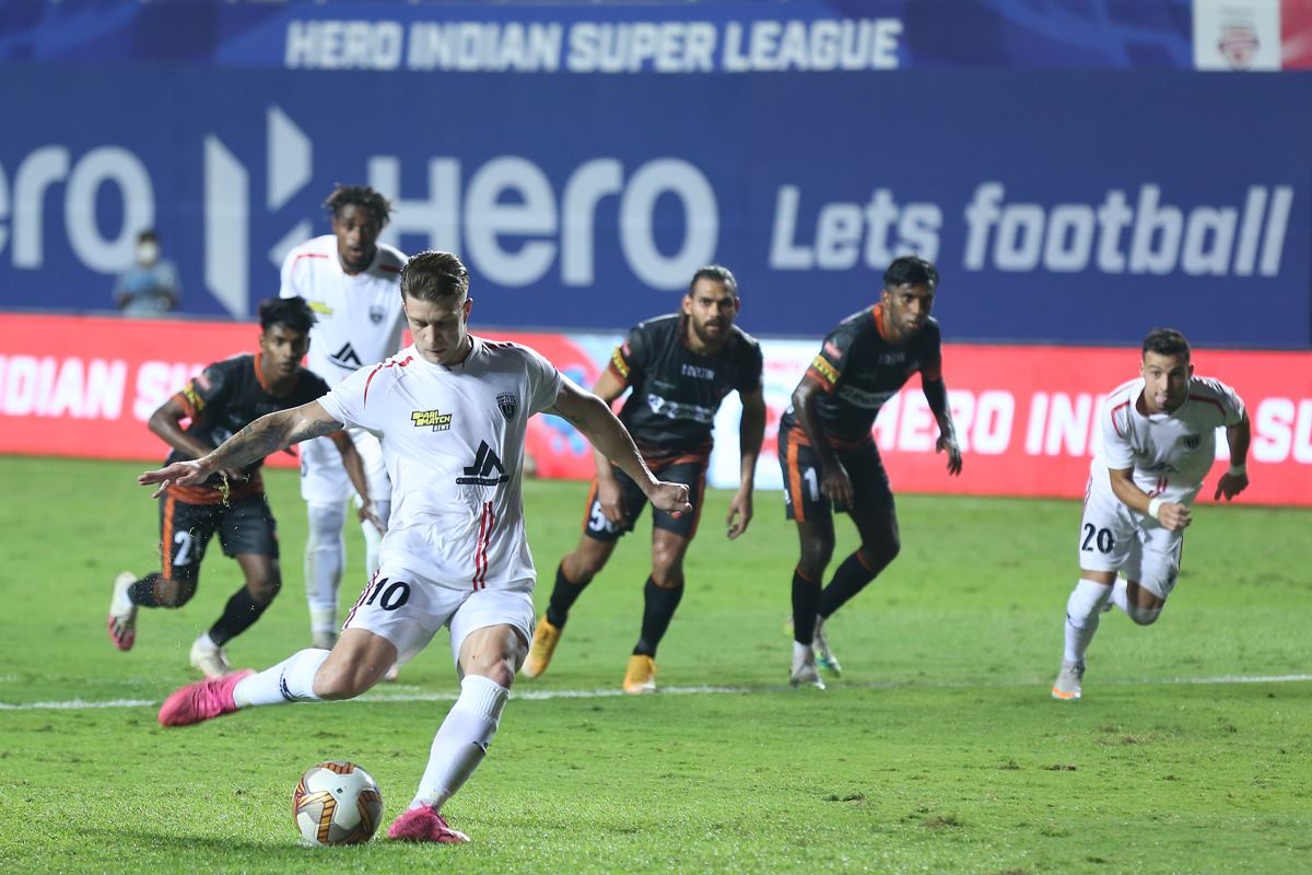 ISL 2020-21: NorthEast United Hold FC Goa 2-2, In Pics