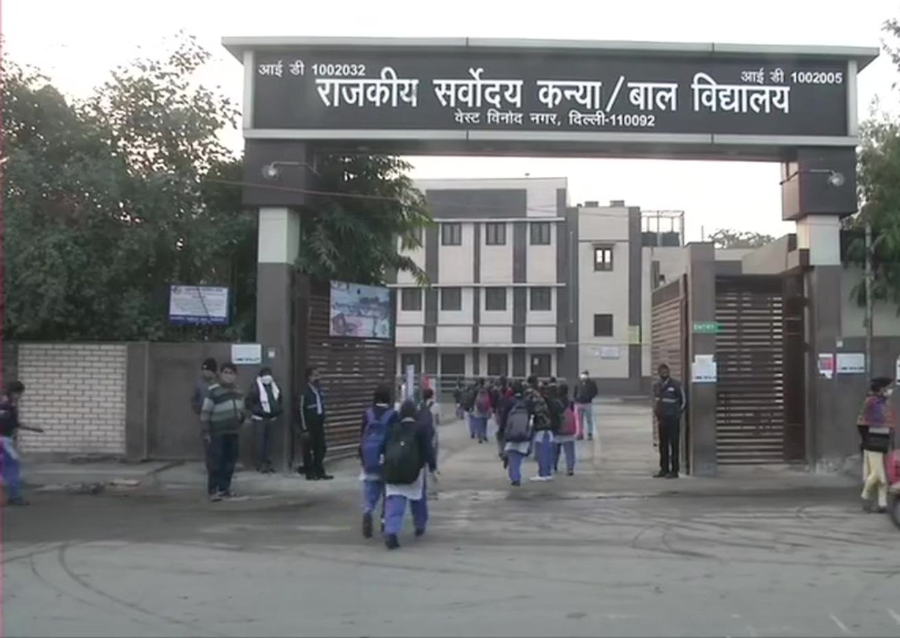 In Pics Delhi Schools Reopen For Classes 9 & 11, Manish Sisodia Pays