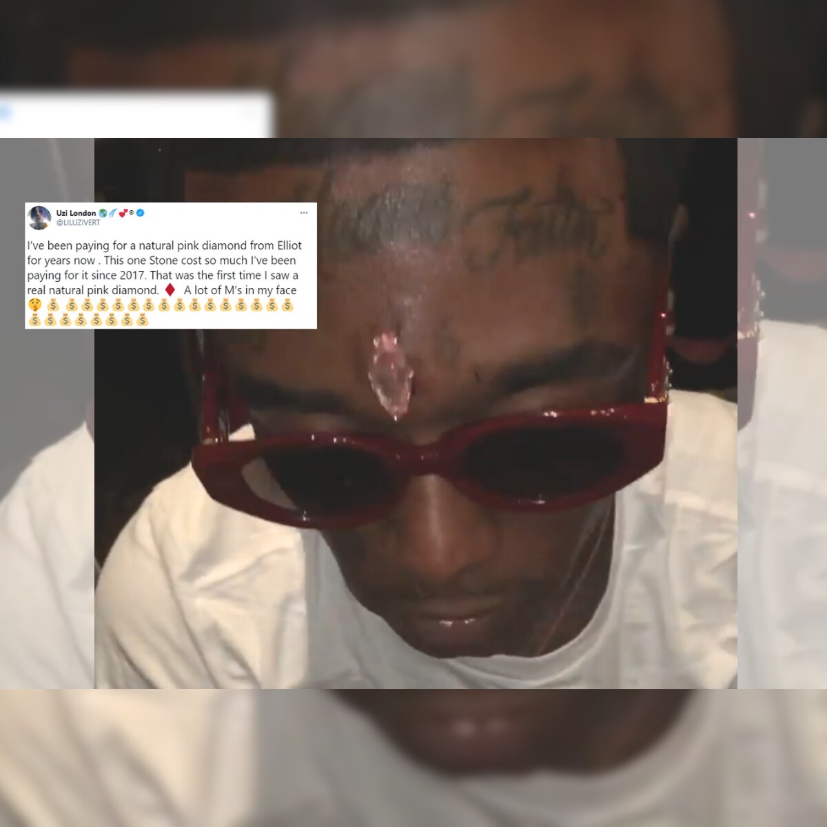 American Rapper With 24 Million Diamond Implant On His Forehead Has Baffled Everyone
