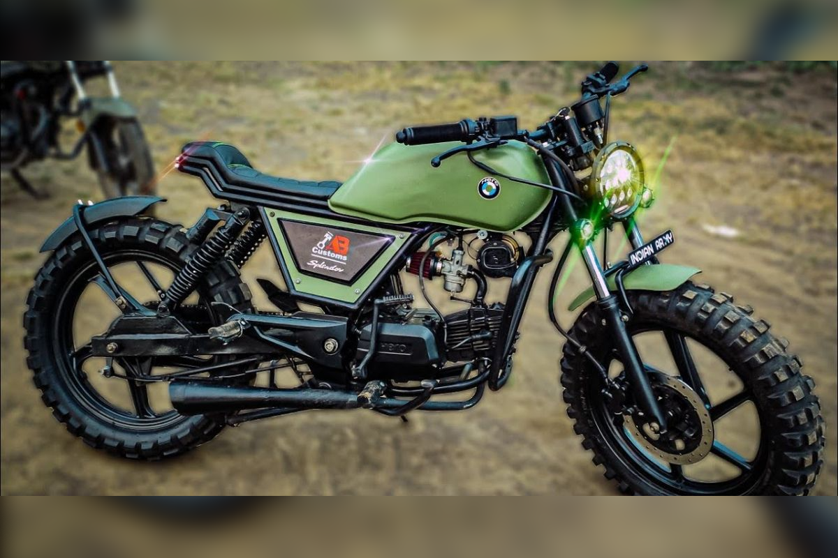 This Hero Splendor Modified Into a Scrambler Is Hard to Recognize