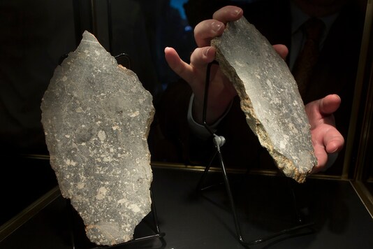 A portion of Dar Al Gani 1058, the fourth largest piece of moon rock available to the public in New York. (Image for representational purpose)