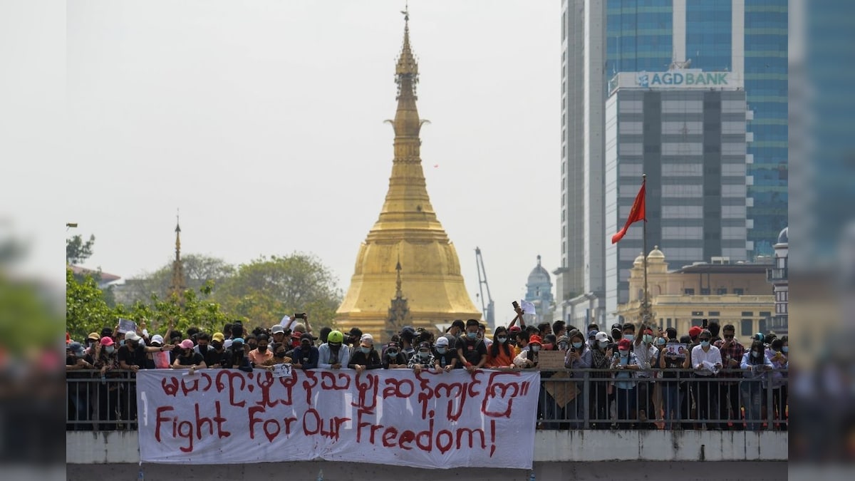 Myanmar Police Fires Water Cannons at Protesters, Coup Leaders Issue Crackdown Warning on State TV