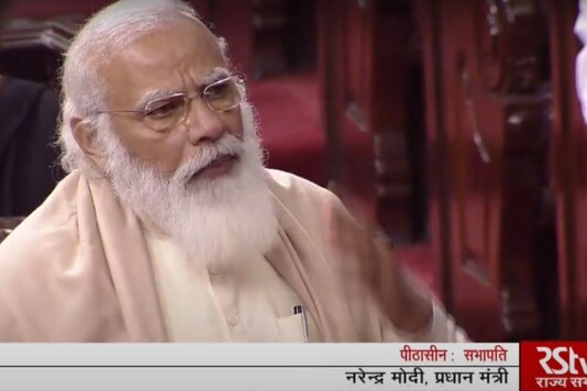 PM Narendra Modi in Rajya Sabha