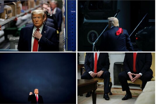 A combination of Trump's photos via Reuters.