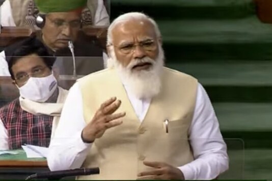 PM Modi in Lok Sabha.