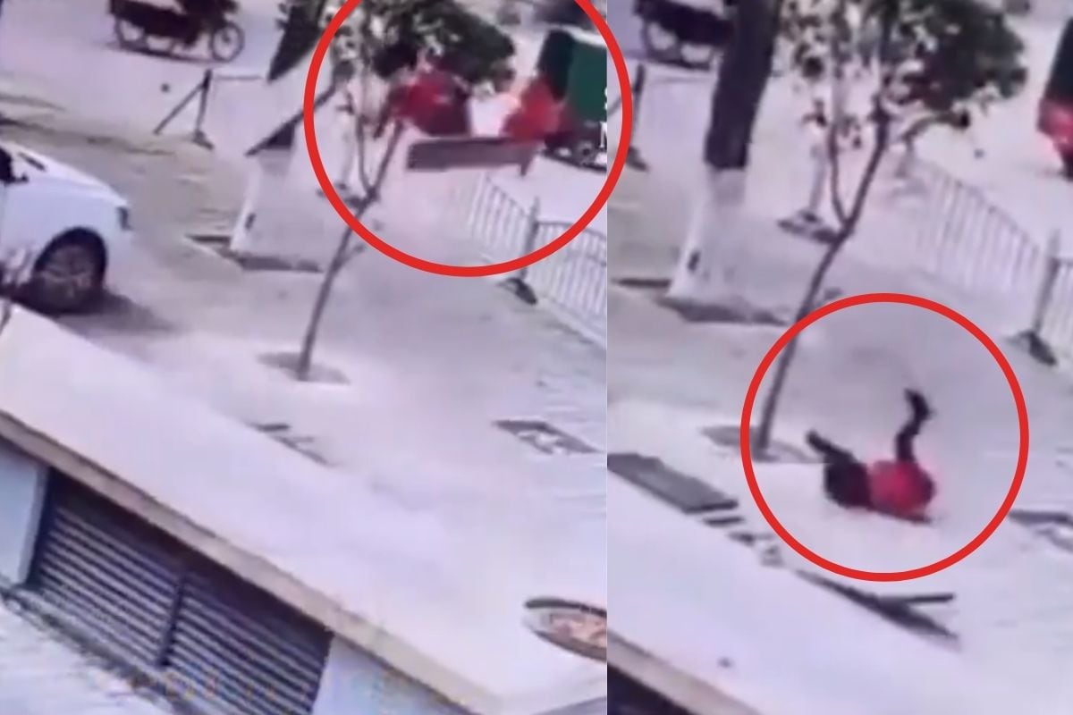Image result for Kid Went Flying after Dropping Lit Firecrackers in a Manhole in China
