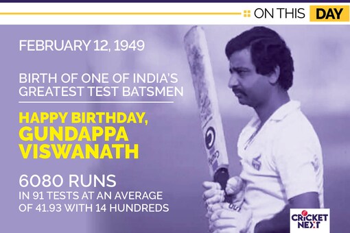 Happy Birthday, Gundappa Viswanath - On This Day, February 12, 1949 - Birth of One of India's Greatest Test Batsmen