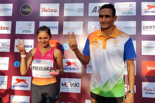 Sandeep Kumar and Priyanka Goswami (Photo Credit: Twitter)